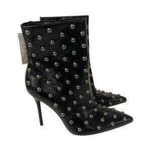 Zara Black Studded Ankle Boots